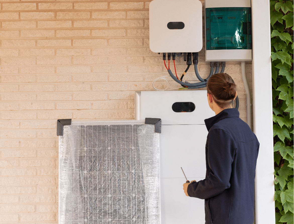 Solar Backup Battery installation