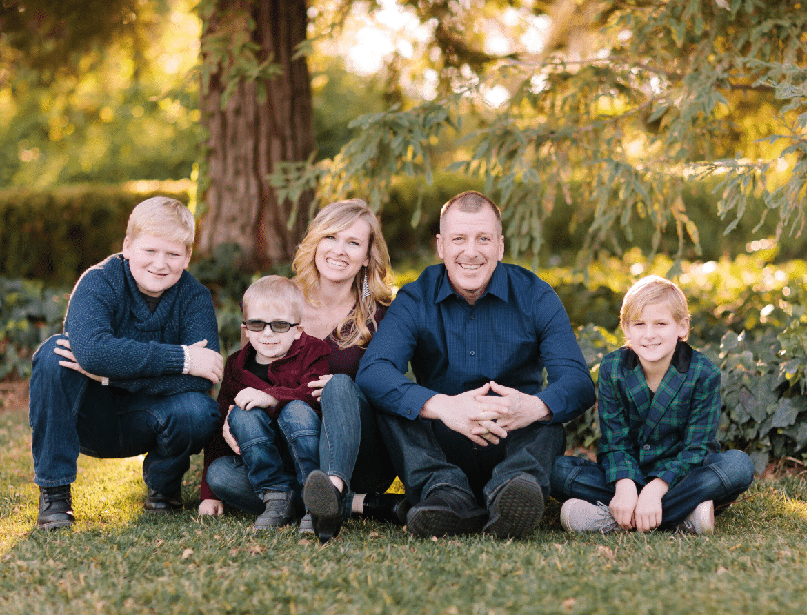 Happy family outdoors